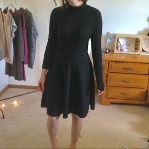 Black textured circle skirt